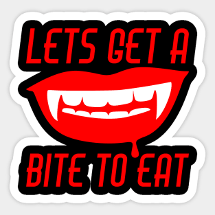 Blood Red Lady Vampire Lips And Fangs Sticker